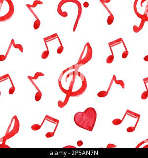 Rote Töne, hohe Bässe, perfekt abgestimmte Musikmuster. Stockfoto