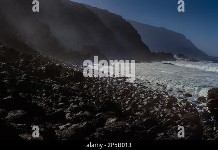 Küste im El Golfo Tal, El Hierro, Kanarische Inseln, Spanien, Europa Stockfoto