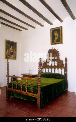 Museo Casa DulcineaÂ Museum Haus von Dulcinea, Schlafzimmer, El Toboso, Provinz Ciudad Real, die Route von Don Quijote, Spanien Stockfoto