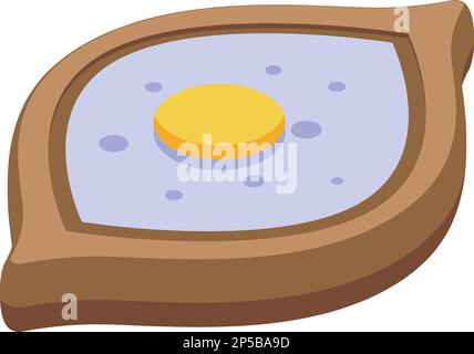 Isometrischer Vektor des Symbols Crust khachapuri. Essen kochen. Abendessen Stock Vektor