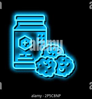 Abbildung: Propolis-Behälter, Imkerei, Neonglühsymbol Stock Vektor