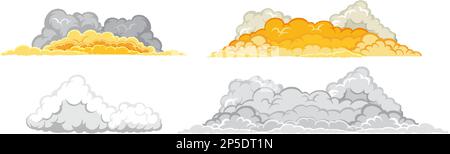 Explosionsrauchwolken als Illustration Stock Vektor