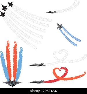 Illustration von Militärflugshows Stock Vektor