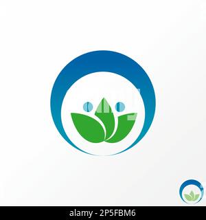 Logo Design Grafikkonzept kreativ abstraktes Premium-freies Vektormaterial Einfache und einzigartige Lotusblume wie zwei menschliche Körper. Yoga und Natur Stock Vektor