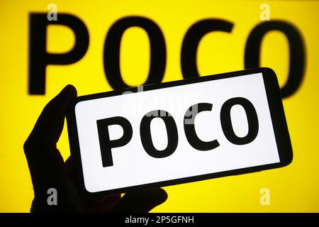 Ukraine. 06. März 2023. In dieser Abbildung ist ein Poco-Logo auf einem Smartphone-Bildschirm zu sehen. Kredit: SOPA Images Limited/Alamy Live News Stockfoto