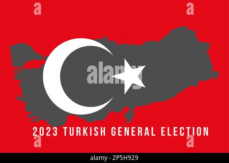 Wahlen in der türkei, Parlamentswahlen 2023 in der türkei, Flaggen türkei Stockfoto