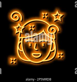 Illustration des Neonleuchtsymbols mit lustiger Stimmung Stock Vektor