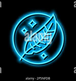 Darstellung des Symbols für sanftes Waschen und Neonglühen Stock Vektor