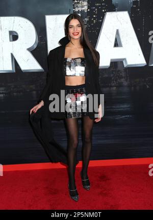 New York City, NY, 6. März 2023, New York City, NY, 06/03/2023, Sonia Ben Ammar nimmt an der "Scream VI" Weltpremiere Teil, die am 6. März 2023 im AMC Lincoln Square Theater in New York City, NY ©Steven Bergman/AFF-USA.COM stattfindet Stockfoto