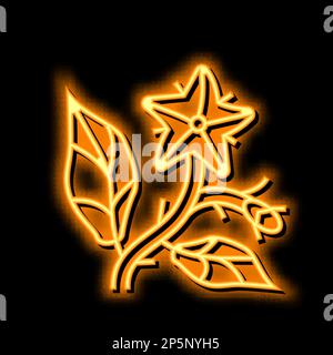 Abbildung des Symbols „Tomatenblume Neon Glow“ Stock Vektor