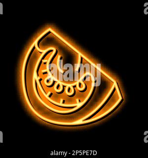 Abbildung des Symbols „Cut Tomato Neon Glow“ Stock Vektor