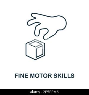 Liniensymbol für Feinmotorik. Monochrome Simple Fine Motor Skills Symbol für Vorlagen, Webdesign und Infografiken Stock Vektor