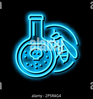 Abbildung des Symbols Bienengift Bienenzucht Neonglühen Stock Vektor