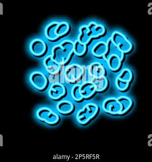 Abbildung eines Neonleuchtsymbols für die Bienenzucht Stock Vektor