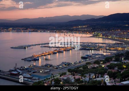 Roses.Bay der Roses.Costa Brava. Provinz Girona. Katalonien. Spanien Stockfoto