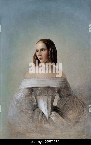 Нефф Тимолеон Карл Фон - Женский портрет - Русская школа - XIX век - Neff Timoleon Carl von - Frauenporträt - Russische Schule - 19. Jahrhundert Stockfoto