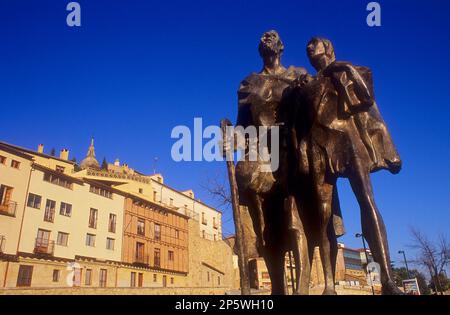 Denkmal für die anonym geschriebene spanische Novelle aus dem 16. Jahrhundert, das Leben des Lazarillo de Tormes und seiner Reichtümer und Widrigkeiten, eine Skulptur von S. Stockfoto