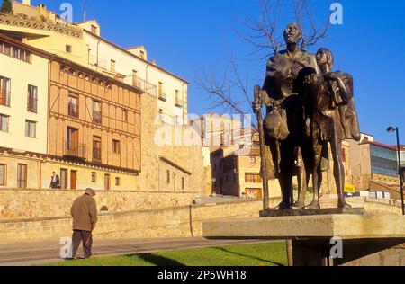 Denkmal für die anonym geschriebene spanische Novelle aus dem 16. Jahrhundert, das Leben des Lazarillo de Tormes und seiner Reichtümer und Widrigkeiten, eine Skulptur von S. Stockfoto