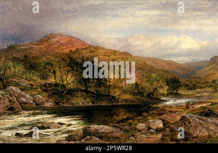 Herbst in Nordwales, Benjamin Williams Leader (Reading, England, 1831-1923) 1867 Stockfoto