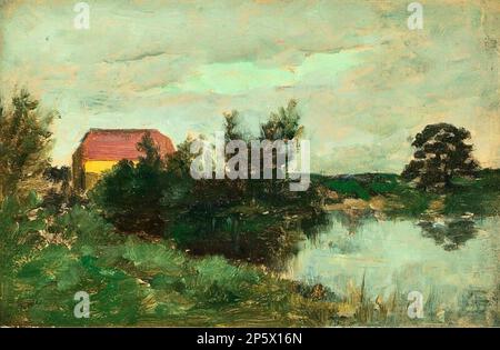 A Lake Scene, William York MacGregor (Dunbartonshire, Schottland, 1855 - 1923) 1900-1923 Stockfoto