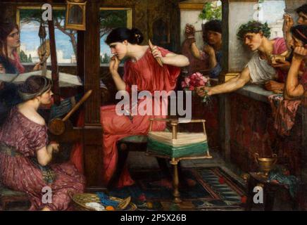 Penelope und die Verehrer, John William Waterhouse (Rom, Italien, 1849 - 1917) 1911-1912 Stockfoto