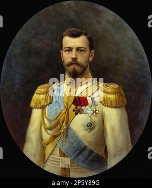 Галкин Илья - Николай II - Русская школа - XIX век - Galkin Ilia - Nikolai II - Russische Schule - 19. Jahrhundert Stockfoto