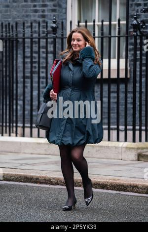 London, Großbritannien. 7. März 2023 Gillian Keegan, Staatssekretär für Bildung, verlässt die Downing Street 10 am Ende der wöchentlichen Kabinettssitzung. Kredit: amer Ghazzal/Alamy Live News Stockfoto