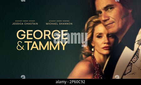 George und Tammy Jessica Chastain & Michael Shannon Poster Stockfoto