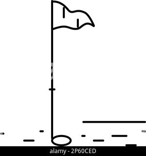 Vektordarstellung des Symbols der Golfflagge Stock Vektor