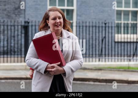 Downing Street, London, Großbritannien. 07. März 2023 Victoria Prentis MP, Generalstaatsanwalt, nimmt an der wöchentlichen Kabinettssitzung in der Downing Street 10 Teil. Foto: Amanda Rose/Alamy Live News Stockfoto