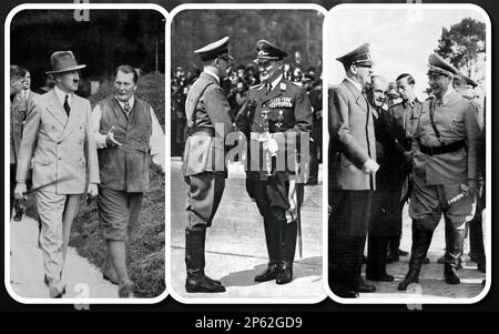 Nazi-Diktator Adolf Hitler zusammen mit seinem rechten Mann Hermann Göring Stockfoto