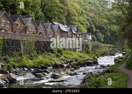 Lynmouth Dorf und Hafen, Devon, England Stockfoto