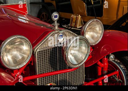 Lancia Lambda Kapuzenschmuck Stockfoto