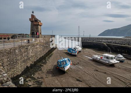 Lynmouth Dorf und Hafen, Devon, England Stockfoto