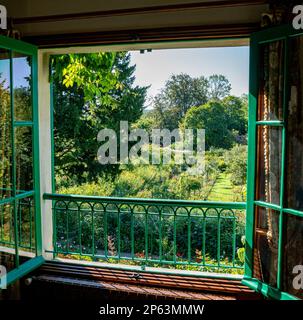 Ein Blick auf monets Haus und monets Gärten, die er oft gemalt hat Stockfoto