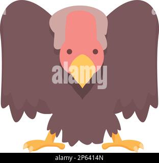 Vektor des Geier-Ikons. Naturvogel. Böser Greif Stock Vektor