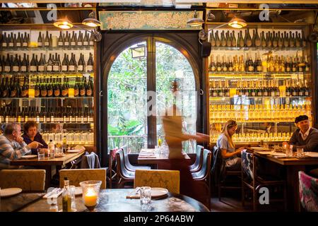 Bocagrande Restaurant, Passatge De La Concepcio 12.Barcelona, Spanien Stockfoto