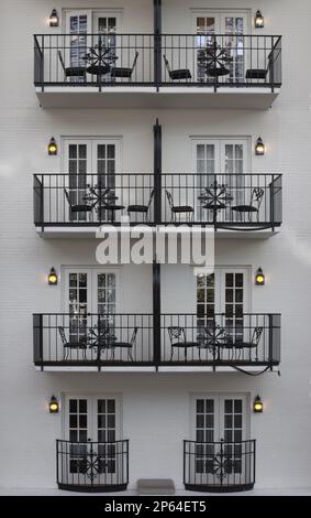 Schmiedeeiserne Decks Stockfoto