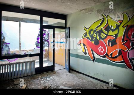 Schweiz, Tessin, Medoscio, ehemaligen sanatorium Stockfoto