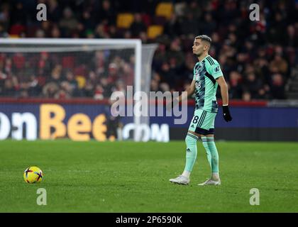 6. März 2023; GTECH Community Stadium, Brentford, London, England; Premier League Football, Brentford gegen Fulham; Andreas Pereira von Fulham Stockfoto