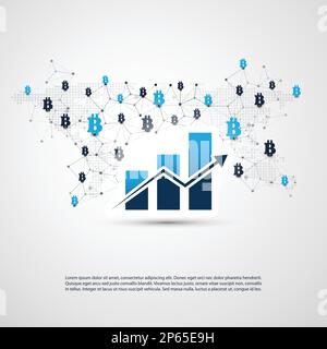 Netzwerke – Geschäftsverbindungen – Global Cryptocurrency Trading, Online-Banking, Geldtransferkonzept Stock Vektor
