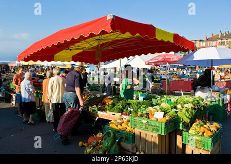 Traditioneller Markt, Vevey, Schweiz Stockfoto