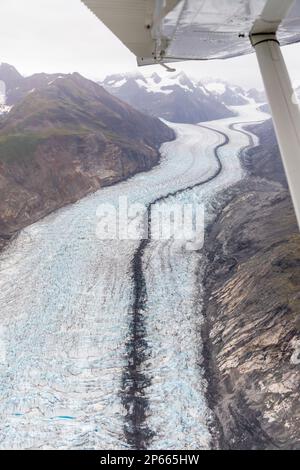 Flugbesuche von Haines über die Fairweather Range im Glacier Bay National Park, Südost-Alaska, Vereinigte Staaten von Amerika, Nordamerika Stockfoto