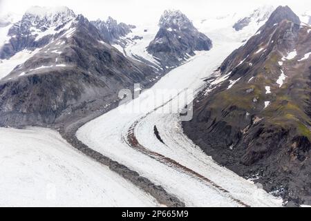 Flugbesuche von Haines über die Fairweather Range im Glacier Bay National Park, Südost-Alaska, Vereinigte Staaten von Amerika, Nordamerika Stockfoto