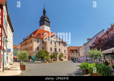 Rathaus, Bad Langensalza, Thüringen, Thüringer Becken, Deutschland, Europa Stockfoto