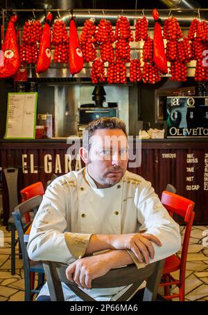 Albert Adria in Tickets Bar, AV del Paralelo 164, Barcelona, Spanien Stockfoto