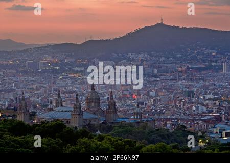 Barcelona: Ausblick auf Barcelona vom Montjuic Schloss Stockfoto