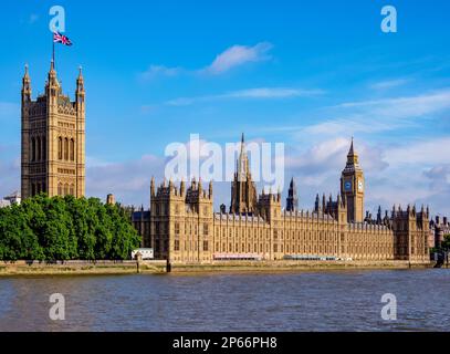 Palast von Westminster, UNESCO-Weltkulturerbe, London, England, Großbritannien, Europa Stockfoto