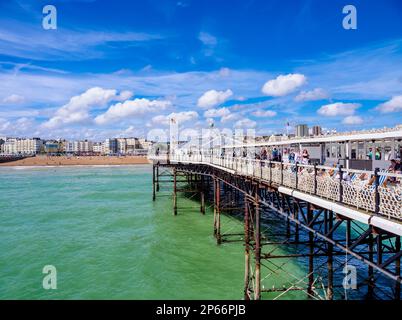 Brighton Palace Pier, City of Brighton and Hove, East Sussex, England, Großbritannien, Europa Stockfoto