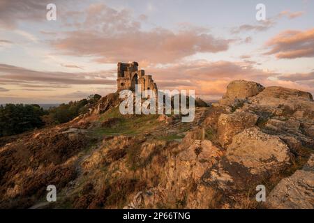 Das MOW Cop Castle an der Grenze zu Cheshire Staffordshire, Cheshire, England, Großbritannien, Europa Stockfoto